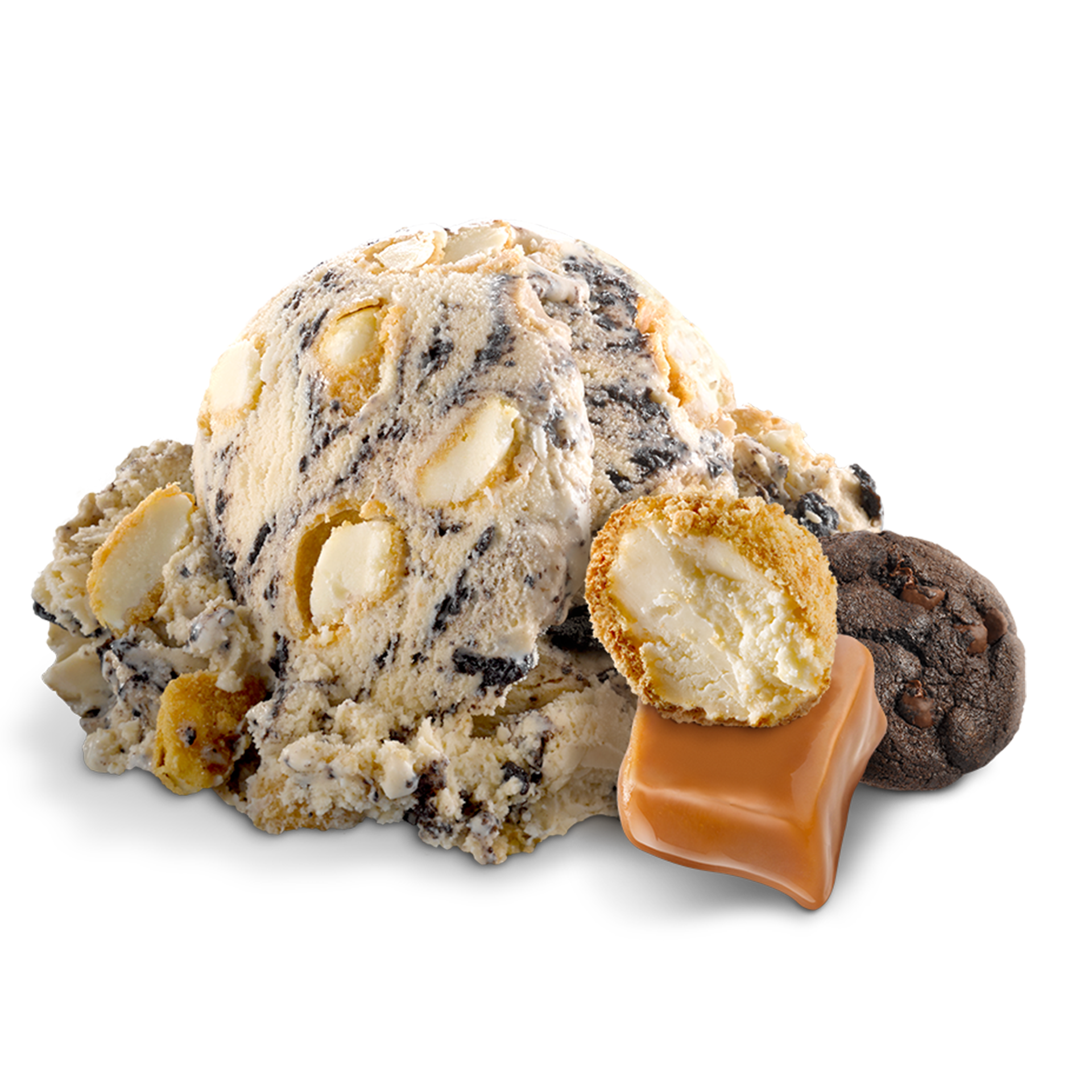 Scoop of Ice Cream with ingredients