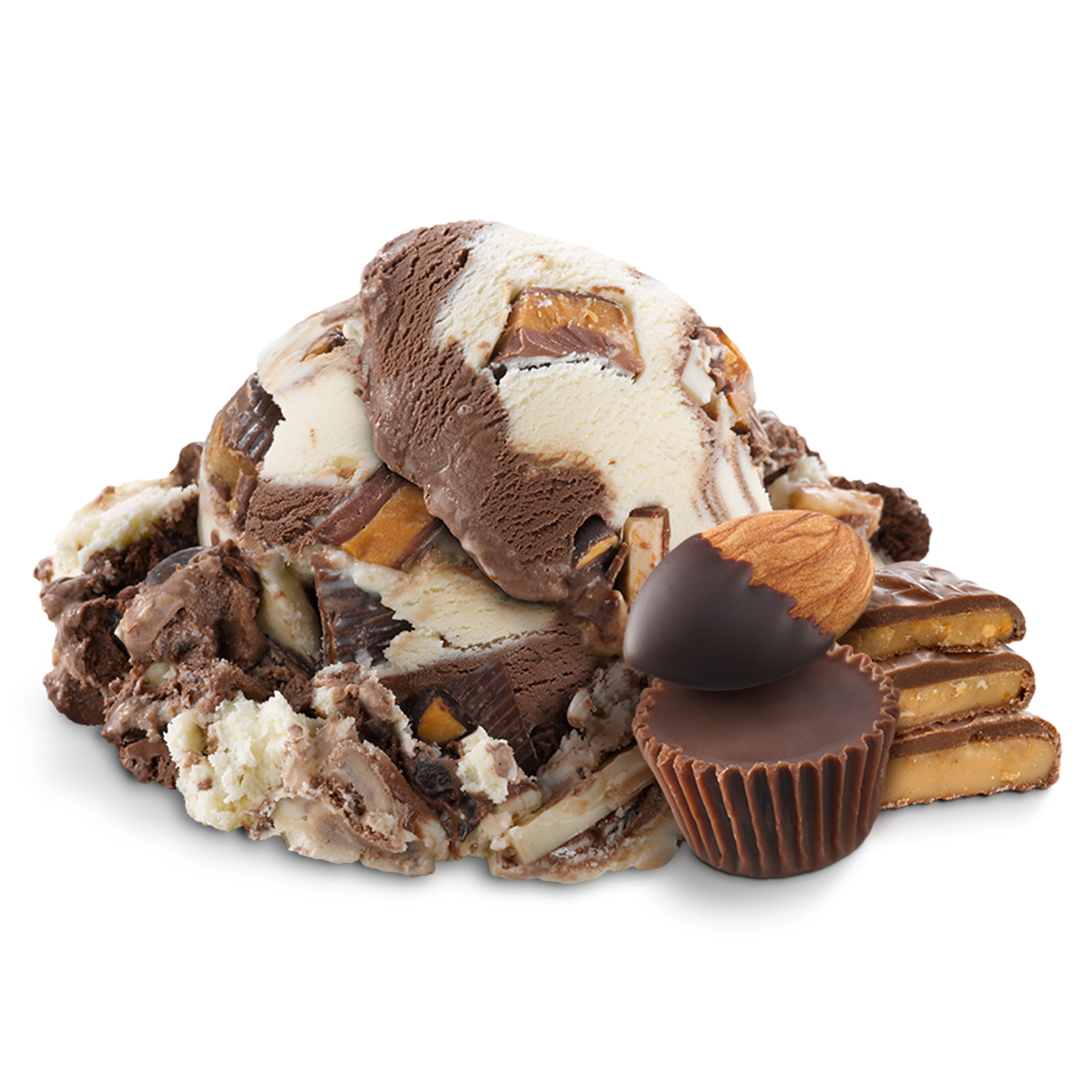 Scoop of Ice Cream with ingredients