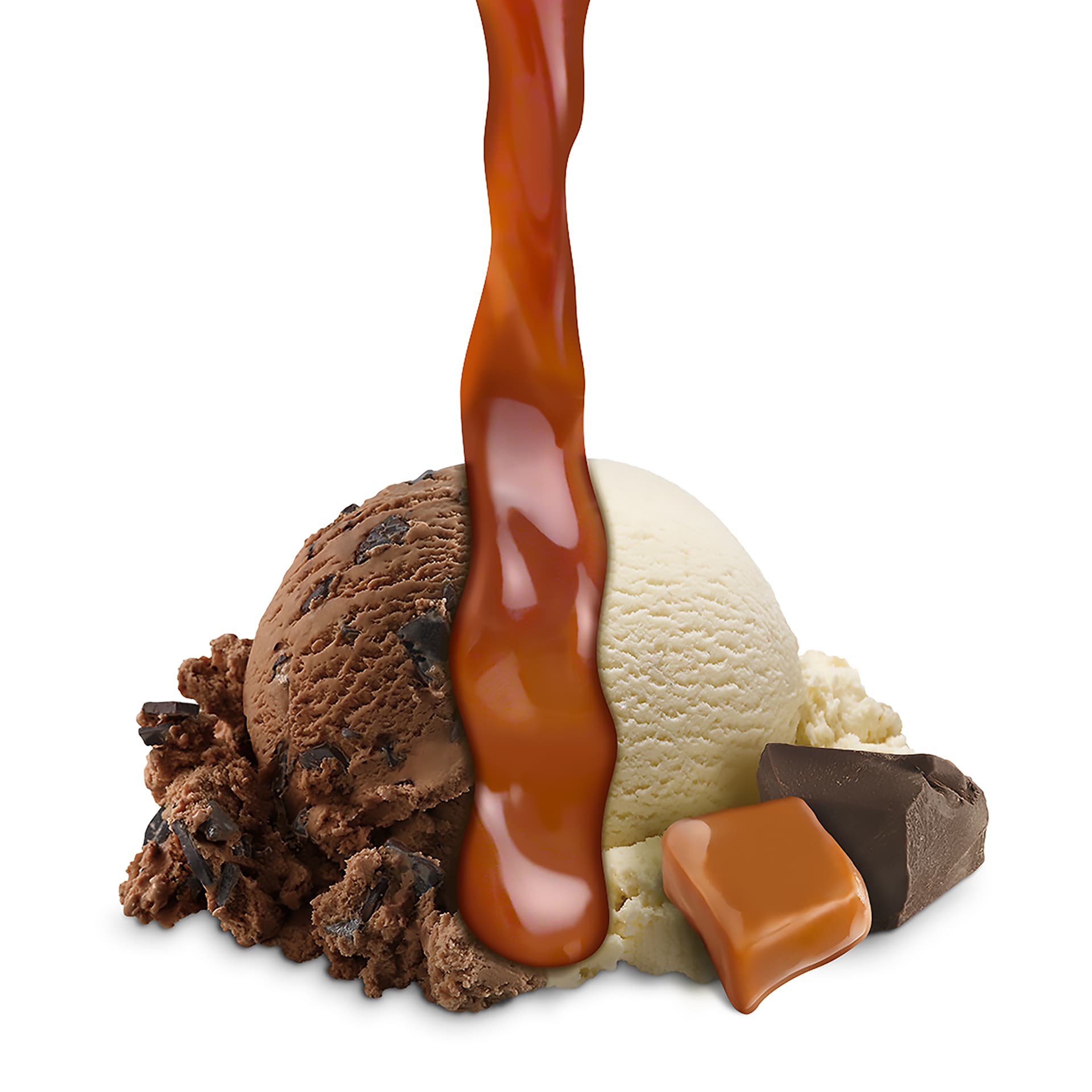 Scoop of Ice Cream with ingredients