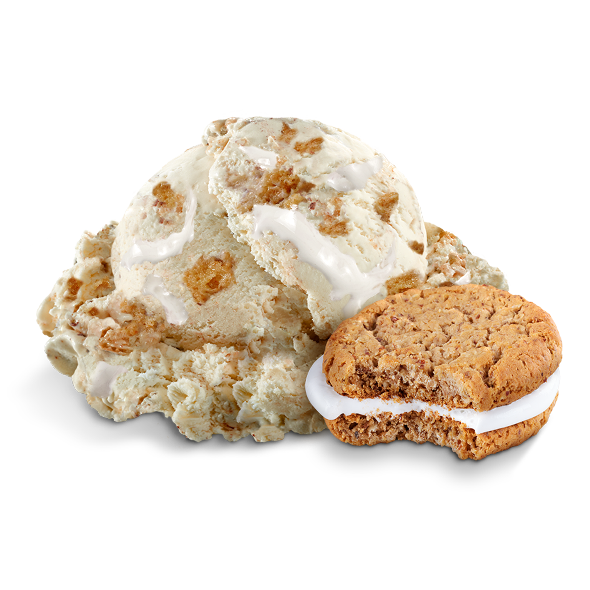 Scoop of Ice Cream with ingredients