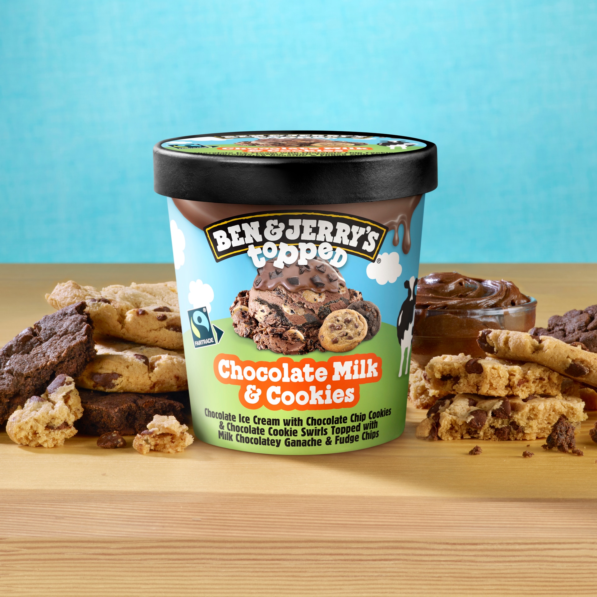Chocolate Milk & Cookies Topped Pint