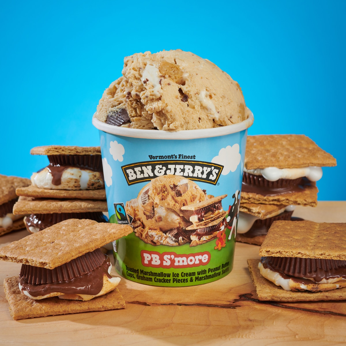 PB S'more Ice Cream - Pint 1 / 3