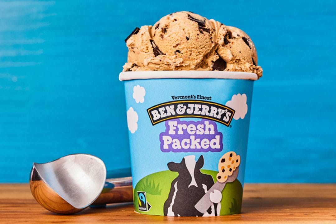 Hand packed pint of ice cream