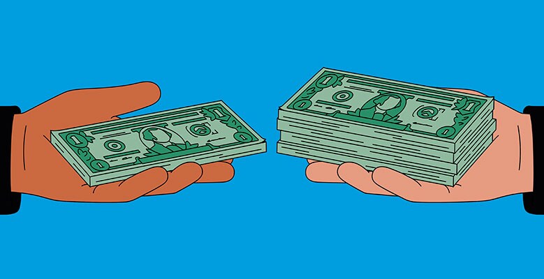 Money in hands