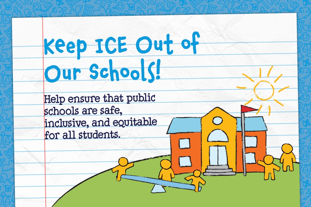 Keep ICE Out of Schools illustration