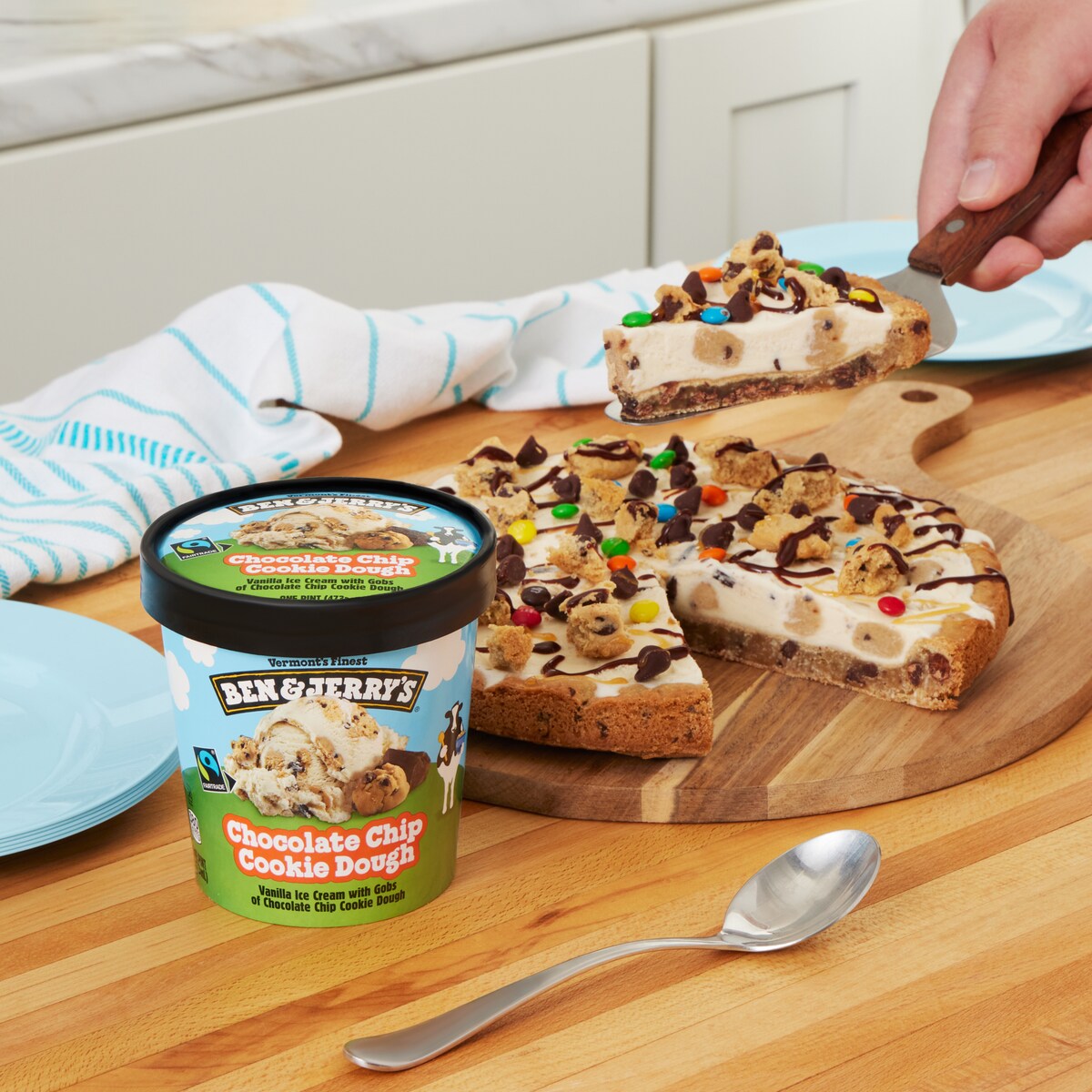RECIPE: Chocolate Chip Cookie Ice Cream Pizza