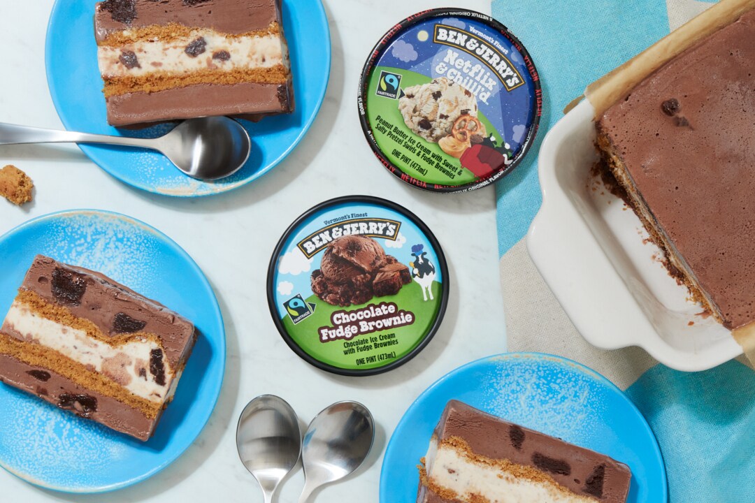 Ben & Jerry's Chocolate Peanut Butter Ice Cream Slices recipe