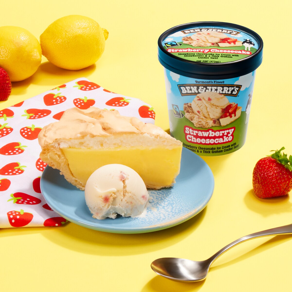 Lemon Meringue Pie & Strawberry Cheesecake | Ben & Jerry's