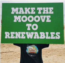 make the moooove to renewables poster
