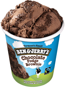 A Pint of Ben & Jerry's Chocolate Fudge Brownie ice Cream