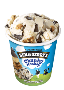 A Pint of Ben & Jerry's Chunky Monkey Ice Cream