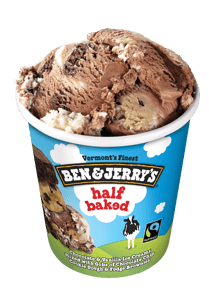 A Pint of Ben & Jerry's Half Baked Ice Cream