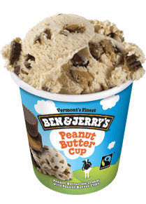A Pint of Ben & Jerry's Peanut Butter Cup Ice Cream