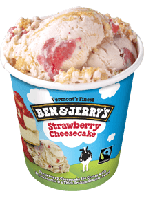 A Pint of Ben & Jerry's Strawberry Cheesecake Ice Cream