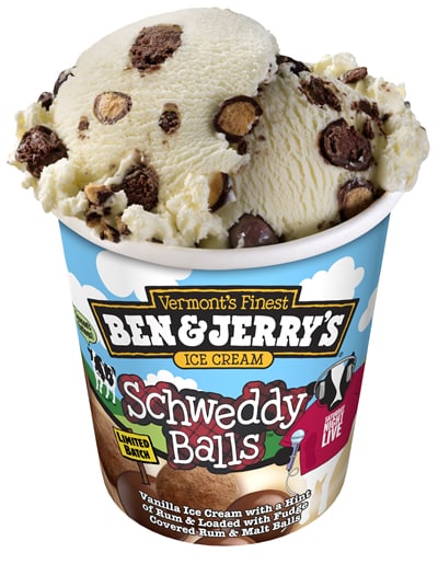 A pint of Ben & Jerry's Schweddy Balls