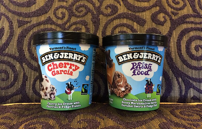 Pint of Cherry Garcia and a pint of Phish Food