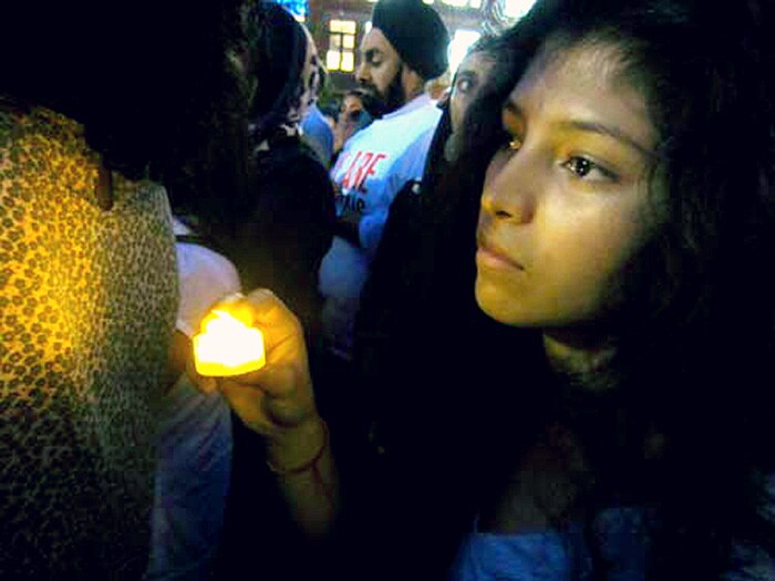 girls with candle