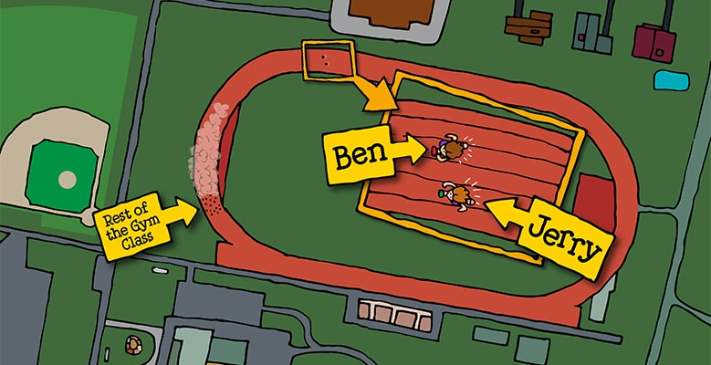 Ben and Jerry met on a track