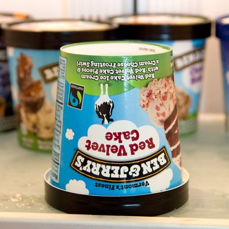 Prevent freezer burn of your Ben & Jerry's by inverting pint in the freezer.