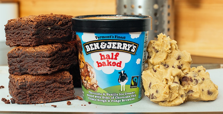 Ben & Jerry's Half Baked with brownies and ice cream