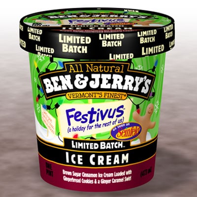 a Pint of Ben & Jerry's Festivus
