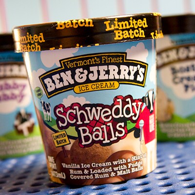 a Pint of Ben & Jerry's Schweddy Balls