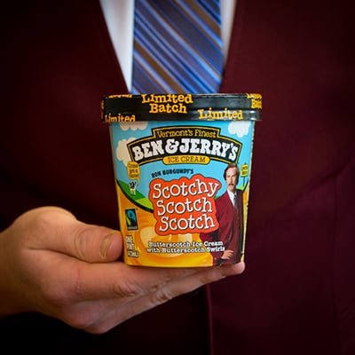 a Pint of Ben & Jerry's Scotchy Scotch Scotch