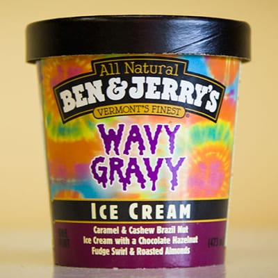 a Pint of Ben & Jerry's Wavy Gravy