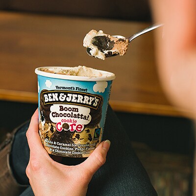 Ben & Jerry's Boom Chocolatta Cookie Core pint