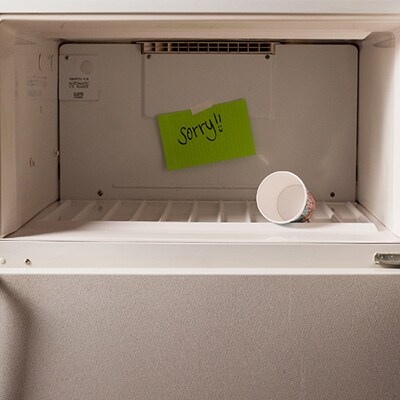 No Ben & Jerry's ice cream in my empty freezer.