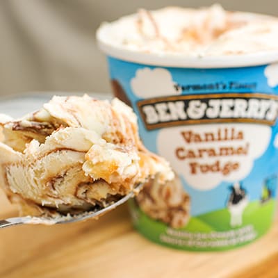 Ben & Jerry's Vanilla Caramel Fudge ice cream pint