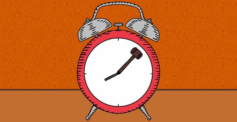 A cartoon image of an alarm clock