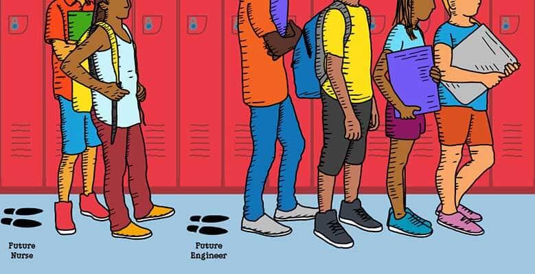 Image of Students in a hallway