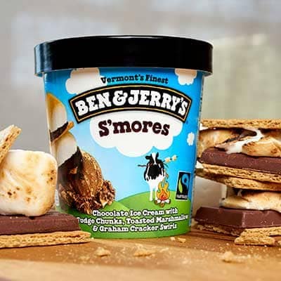 A pint of Ben & Jerry's S'mores Ice Cream