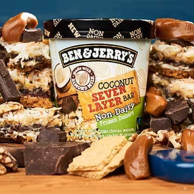 A Pint of Ben & Jerry's Coconut Seven Layer Bar Non-Dairy