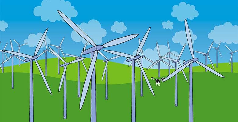 Many Wind Turbines