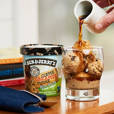 Ice cream coffee pour-over
