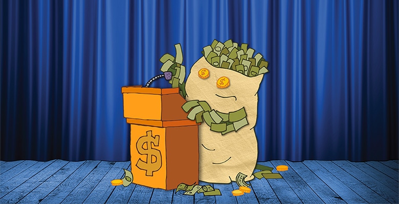 Ben & Jerry's - Money Sack At Podium