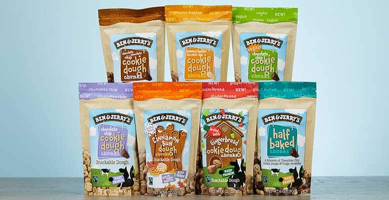 7 flavors of Ben & Jerry's Cookie Dough Chunks