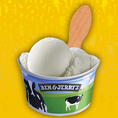 A cup of Ben & Jerry's Lemonade Sorbet