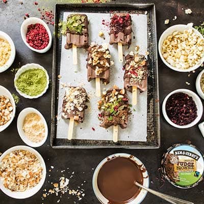 A plate of Vegan Fancy Fudge Pops