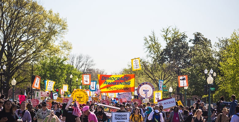 A group of protesters