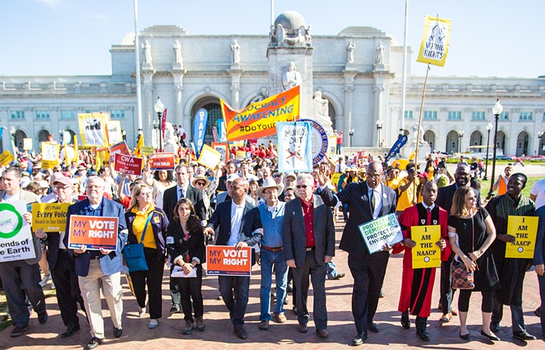 A group of protesters
