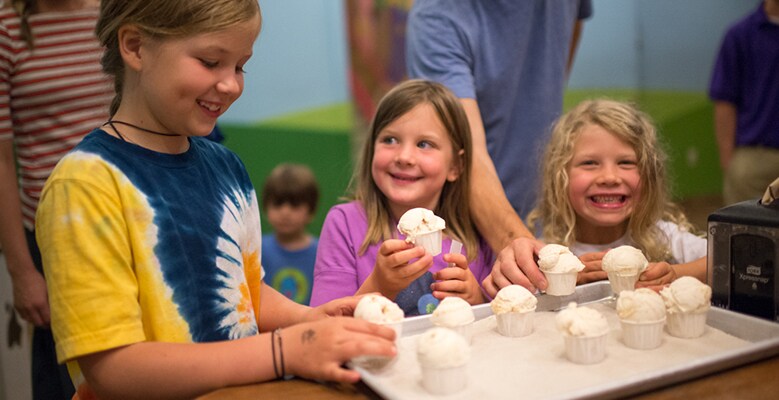Kids having fun with ice cream