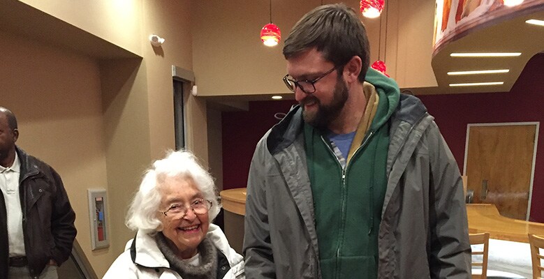 Brendan Orsinger and grandmother Gloria Riordan