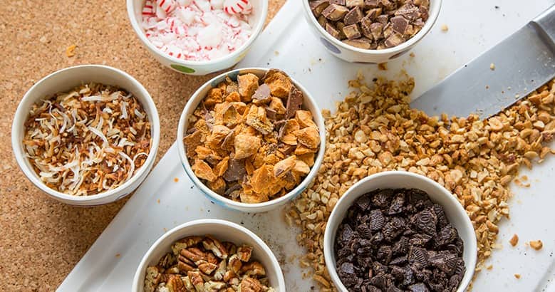 Toppings bar ingredients