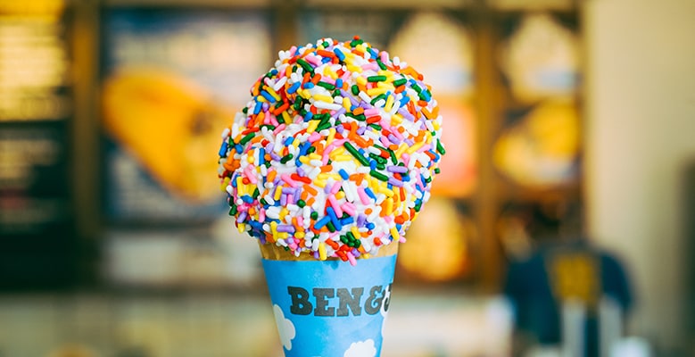 Cone with sprinkles