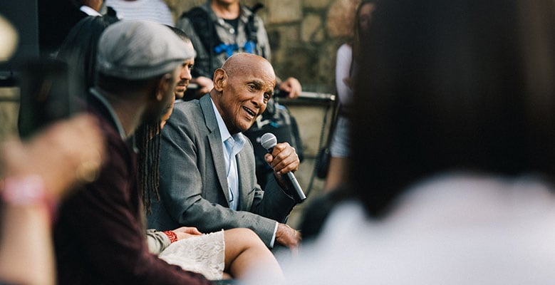 Harry Belafonte at the Many Rivers to Cross festival