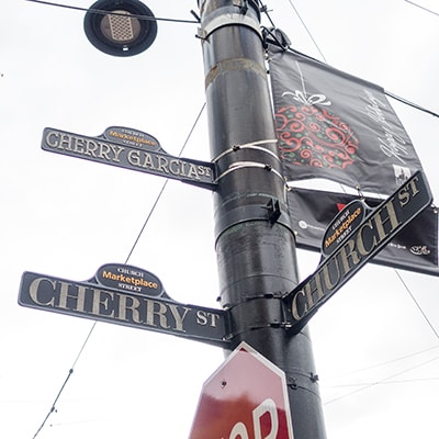 Cherry Garcia Street sign, Burlington, Vermont