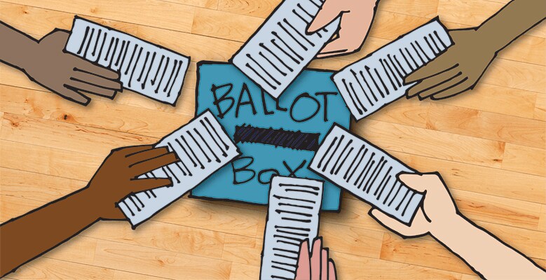 Voting ballot box